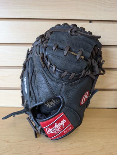 Used Rawlings Right Hand Throw Catcher's Premium Series Baseball Glove 32.5"