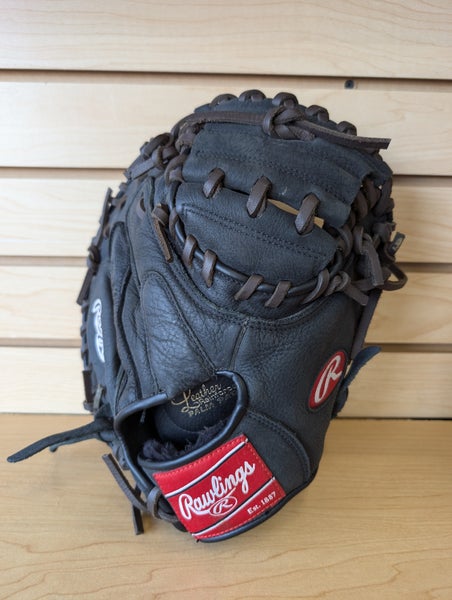 Used Rawlings Right Hand Throw Catcher's Premium Series Baseball Glove 32.5"