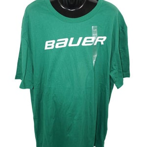 Youth Kids Xlarge - Bauer Hockey Logo Core Tee - Green XL Apparel Shirt