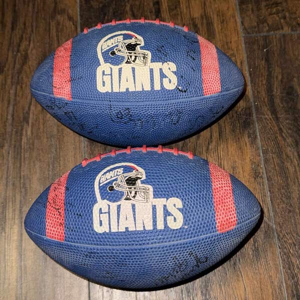NFL ミニフットボール　HUTCH GIANTS ヴィンテージ Set of 2 New York Giants Vintage NFL Autographed Mini Hutch Team