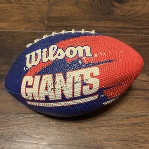 New York Giants Vintage NFL Autographed Mini Wilson Team Logo Football