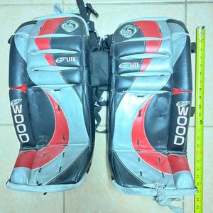 Sherwood lite hockey goalie leg guards ice 22”