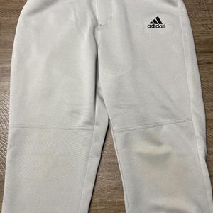 Gray Used Small Youth Kid's Adidas Game Pants