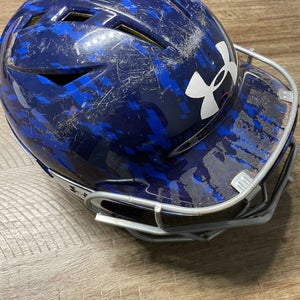 Navy Used 6 3/4 Under Armour Batting Helmet