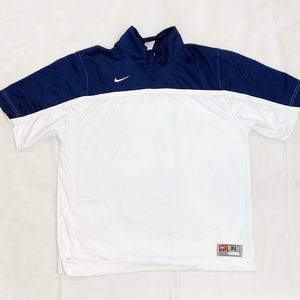 Nike BB10 Short Sleeve Basketball Shooting Shirt Men's L XL White Navy 392909