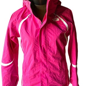 North Face Women Hyvent Pink Waterproof Breathable Hooded Rain/Snow Jacket Coat