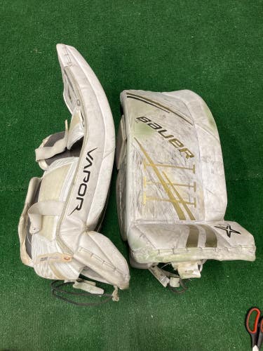 Used Small Intermediate Bauer Vapor 2X Goalie Leg Pads