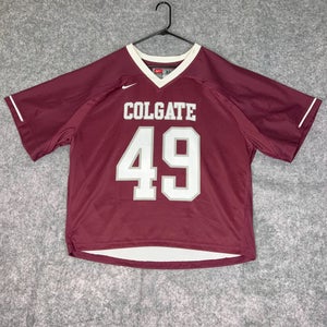 Colgate Raiders Nike Mens Lacrosse Jersey Extra Large Maroon White NCAA Top #49