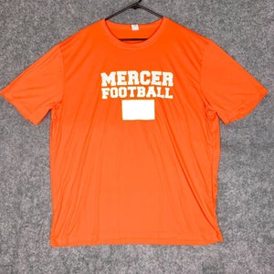 Mercer Bears Mens Shirt 2XL XXL Orange White Short Sleeve Tee Top NCAA Football