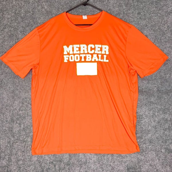 Mercer Bears Mens Shirt 2XL XXL Orange White Short Sleeve Tee Top NCAA Football