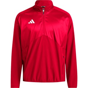 New Adidas Men's Medium Sideline Woven 1/4 Zip -- Team Power Red