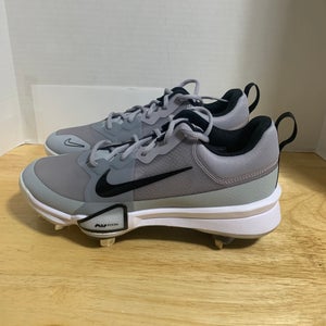 Nike Force Zoom Trout 9 Gray White Metal Baseball Cleats