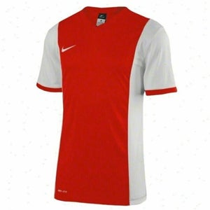 Nike Adult Mens Park Derby 620879 Large Red White Vneck SS Soccer Jersey New