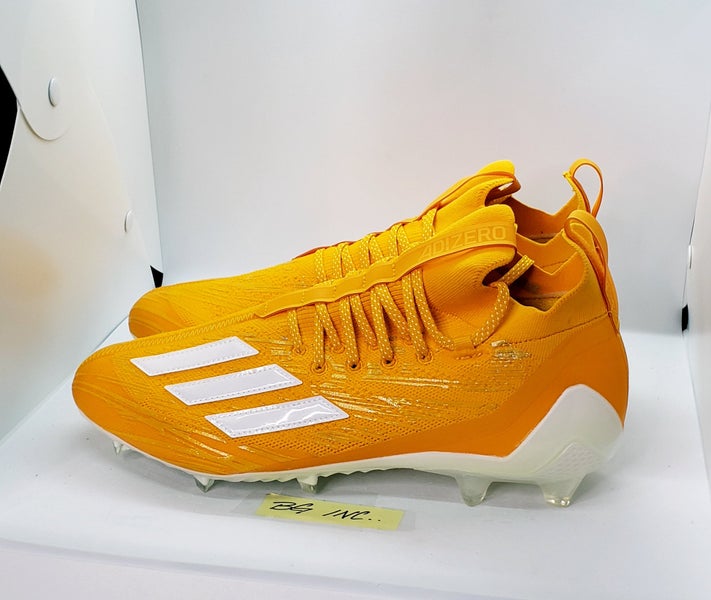 s Adizero Primeknit Football Cleats College Gold White GV9629 Men's Size 13