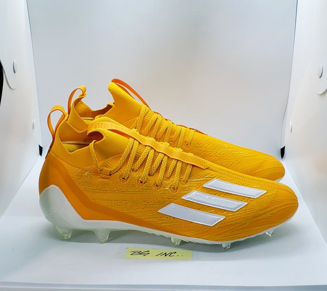 s Adizero Primeknit Football Cleats College Gold White GV9629 Men's Size 13