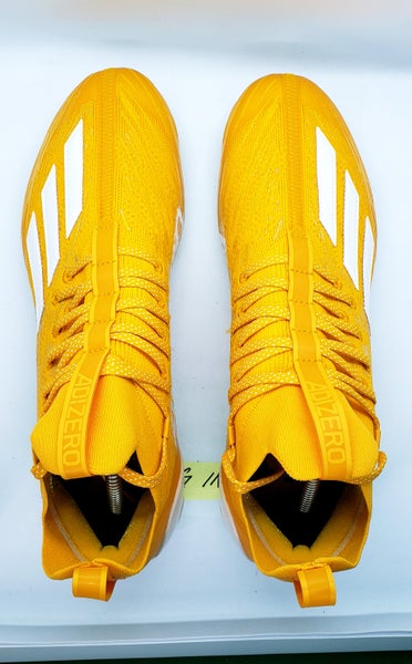 s Adizero Primeknit Football Cleats College Gold White GV9629 Men's Size 13