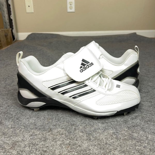 Adidas Mens Baseball Cleat 16 White Black Metal Softball Diamond King 9 Meta