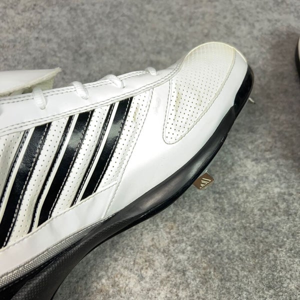 Adidas Mens Baseball Cleat 16 White Black Metal Softball Diamond King 9 Meta