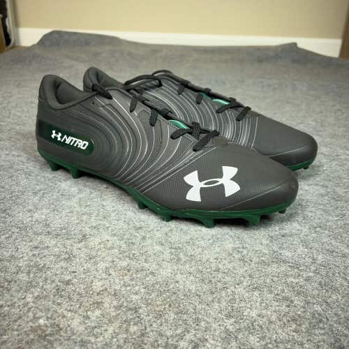 Under Armour Mens Football Cleat 16 Black Green Lacrosse Shoe Nitro Low G5