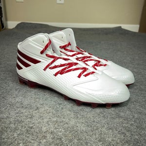 Adidas Mens Football Cleat 14 White Red Lacrosse Shoe Adizero 5 Star 5.0 Lace R5