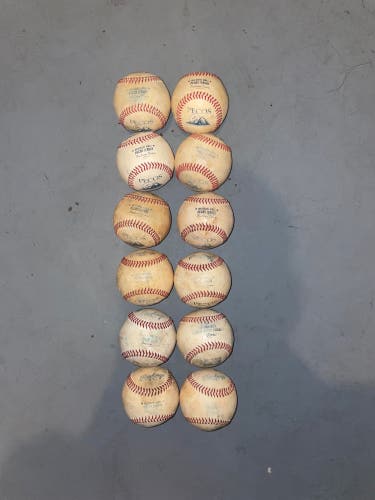 Used (1 Dozen) Official Minor League Baseballs