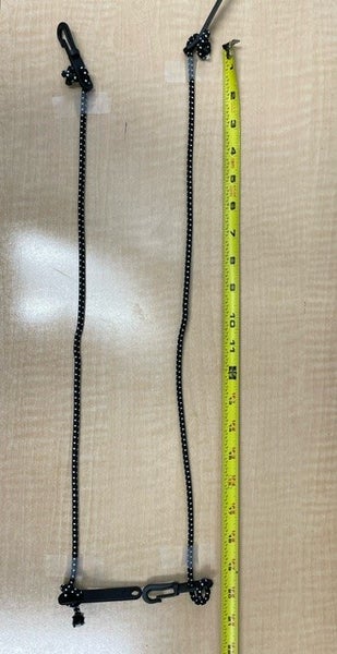 Vaughn Bungee Toe Ties Black with Bridges from Stock V9 Goalie Pads