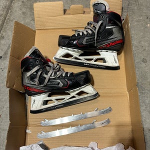 Senior Bauer Vapor X2.7 Hockey Goalie Skates Size 6.5 w/ extra steel