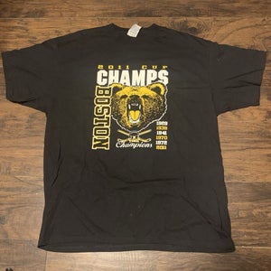 Boston Bruins 2011 6 Time Stanley Cup Champions NHL Hockey Custom Team Tee Sz XL