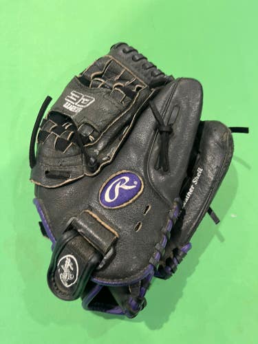 Black Used Rawlings Highlight Series Right Hand Throw Pitcher's Baseball Glove 12.5"