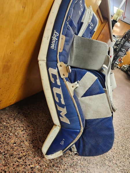 Used 32+1" CCM Premier R1.9 Goalie Leg Pads