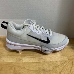 Nike Force Zoom Trout 9 Metal Baseball Cleats White Black FB2907-100 Mens 7.5