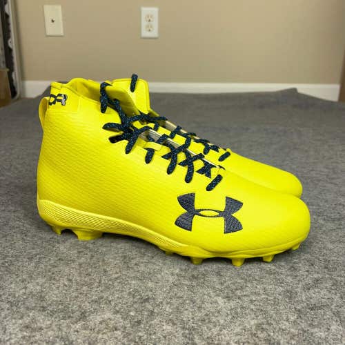 Under Armour Mens Football Cleat 13.5 Neon Yellow Lacrosse Shoe Spine Sports G17