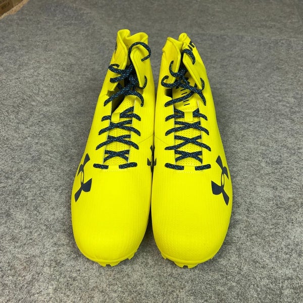 Under Armour Mens Football Cleat 18 Neon Yellow Lacrosse Shoe Spine Sports G21
