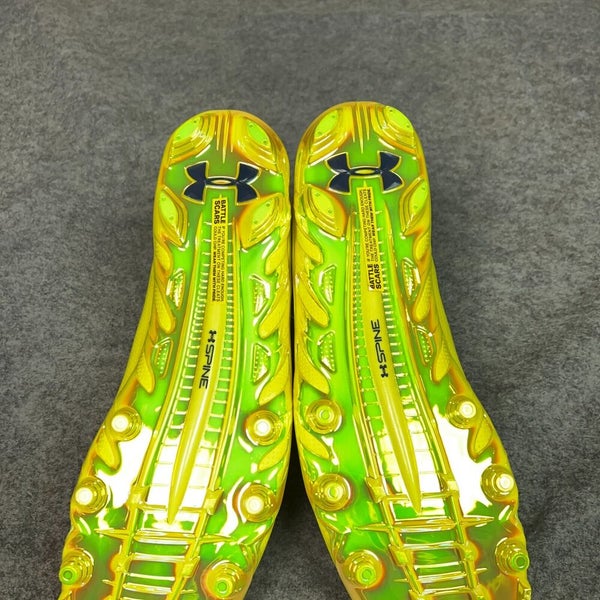 Under Armour Mens Football Cleat 18 Neon Yellow Lacrosse Shoe Spine Sports G21