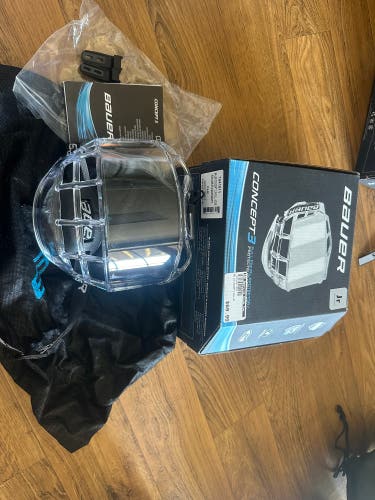 Bauer Concept 3 jr full face visor bubble mask new