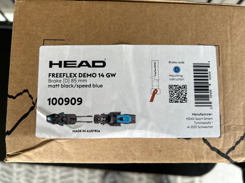 New HEAD/Tyrolia Freeflex 14 Demo Grip Walk Ski Binding - 85mm