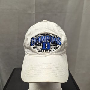 2014 White Duke Blue Devils Mens Lacrosse Champions Legacy Strapback Hat NCAA