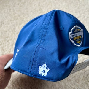 NHL PRO STOCK MAPLE LEAFS Team Issued 2023 Global Series Sweeden Hat