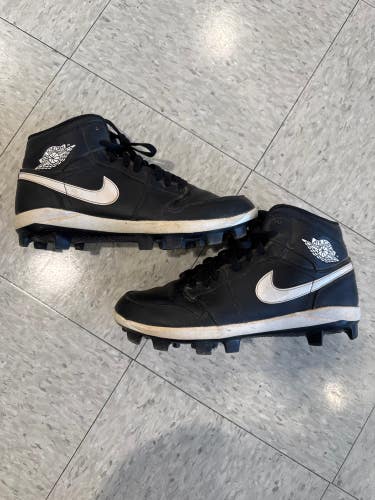 Black Used Size 11 Jordan 1 Retro Baseball Cleats