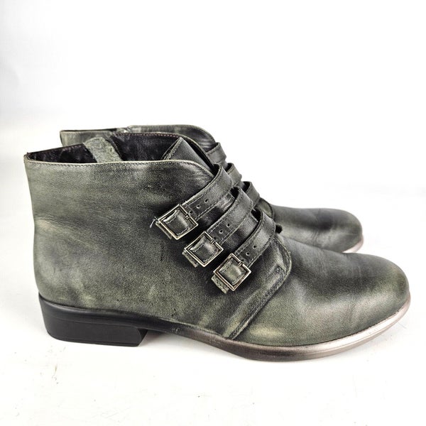 Naot Calima Smokey Gray Bootie Womens Size: 42 / 11 Leather Ankle Boots Shoes