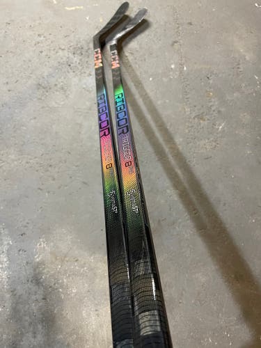 2 Pack Senior CCM Right Handed P28 Pro Stock RibCor Trigger 8 Pro Hockey Stick