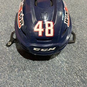Game Used Windsor Spitfires Medium CCM Pro Stock Tacks 710 Helmet