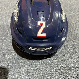 Game Used Windsor Spitfires Medium CCM Pro Stock Tacks 710 Helmet