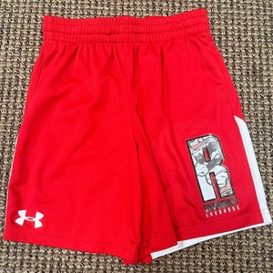 New Red Youth RoughRiders Under Armour Team Shorts Size Small