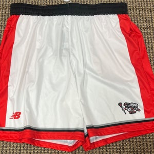 New White/Red RoughRiders New Balance Team Shorts