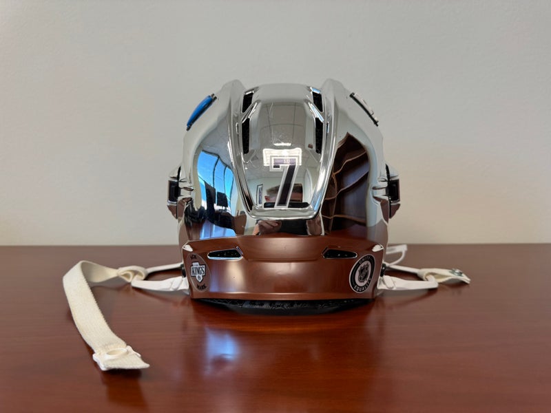 LA Kings Game Used Chrome Medium CCM Super Tacks X Total Custom Helmet