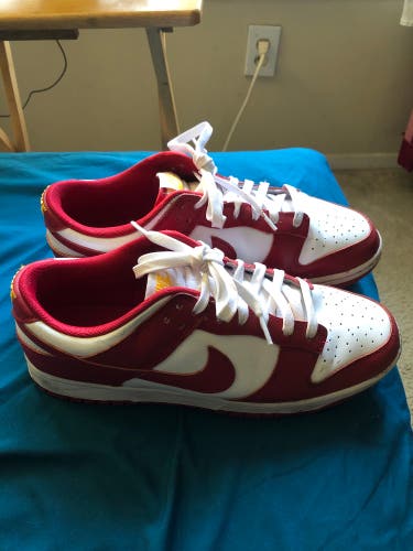 Adult Nike Red Low Dunks Shoes