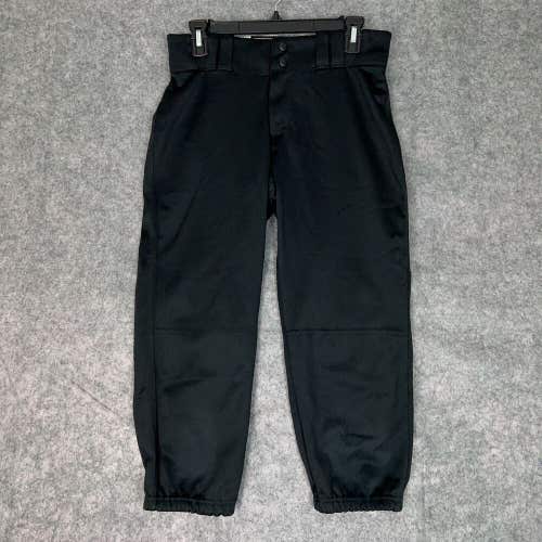 Under Armour Mens Football Pants Medium Black White Snap Button 3/4 Length ^ A22