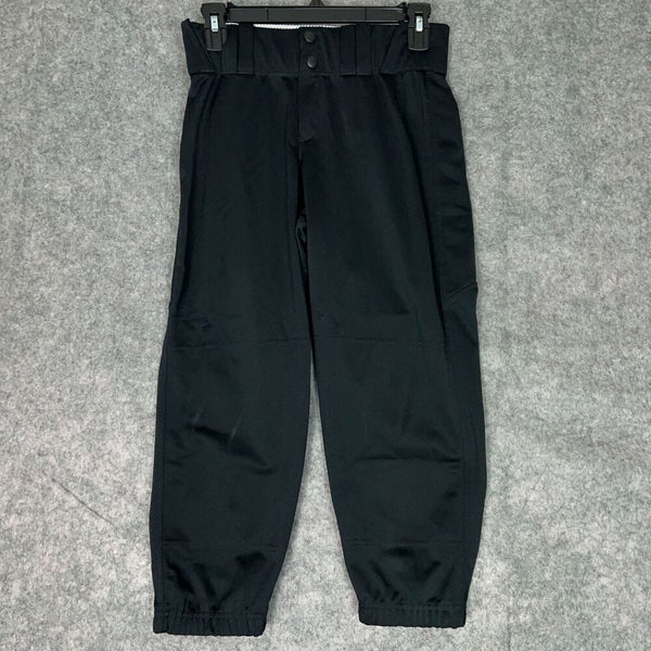 Under Armour Mens Football Pants Medium Black White Snap Button 3/4 Length ^ A23