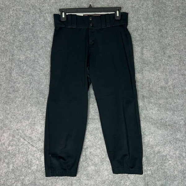 Under Armour Mens Football Pants Medium Black White Snap Button 3/4 Length ^ A24